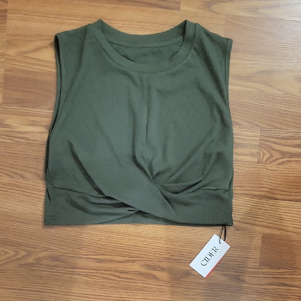 Cider Forest Green Crop Top